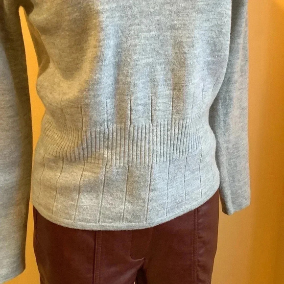 MERCER & MADISON Gray Merino Wool Knit Turtleneck Size M - Picture 7 of 12
